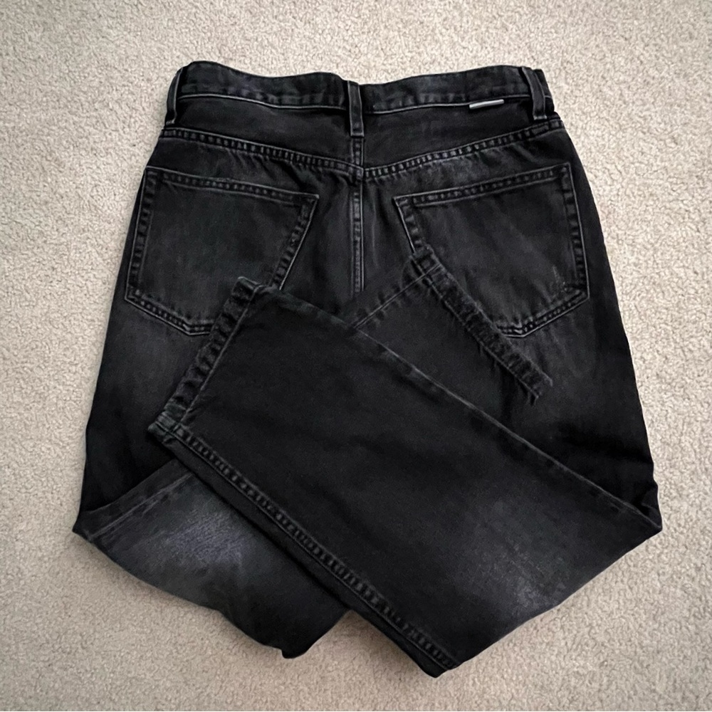 Boyish The Tommy High Waisted Crop Rigid Straight Jean / Octopussy Wash Charcoal - Picture 6 of 10